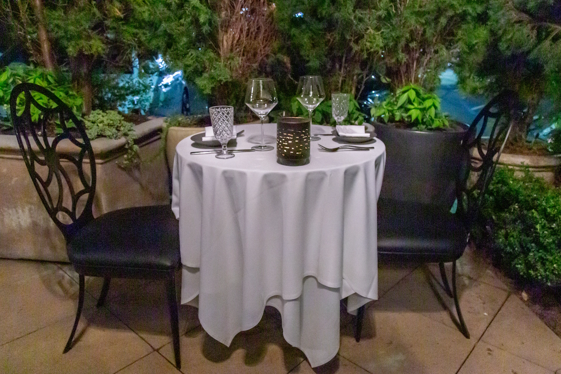 Table for Two on the Patio