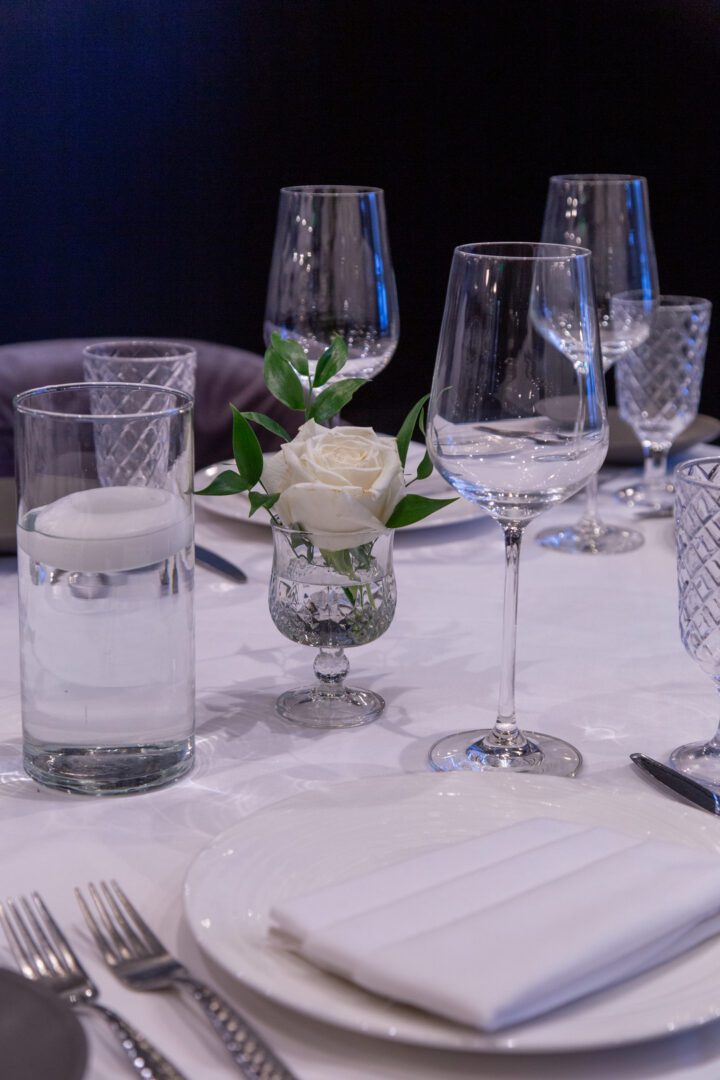 White Table Cloth Fine Dining